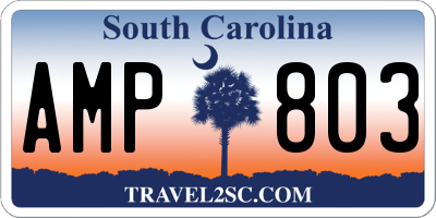 SC license plate AMP803