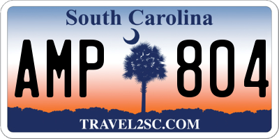 SC license plate AMP804
