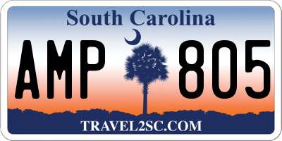 SC license plate AMP805