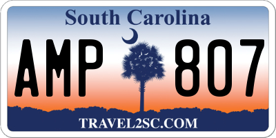 SC license plate AMP807