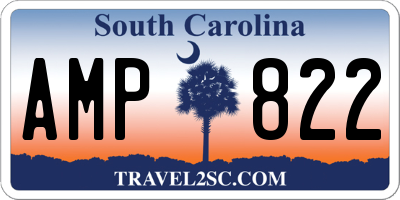 SC license plate AMP822