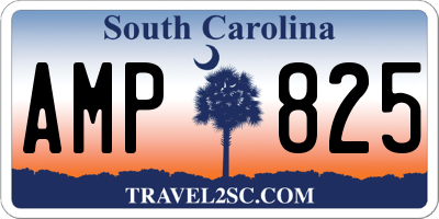 SC license plate AMP825