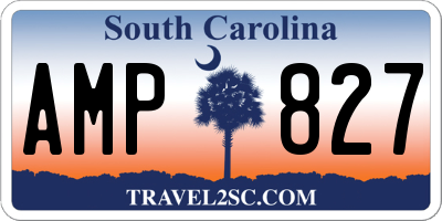 SC license plate AMP827