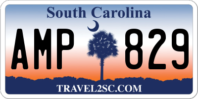SC license plate AMP829