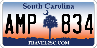 SC license plate AMP834