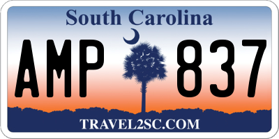 SC license plate AMP837