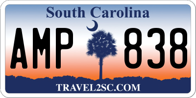 SC license plate AMP838