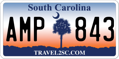 SC license plate AMP843