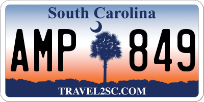 SC license plate AMP849