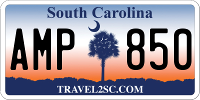 SC license plate AMP850