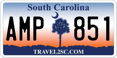 SC license plate AMP851