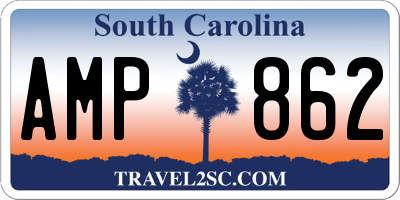 SC license plate AMP862