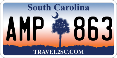 SC license plate AMP863