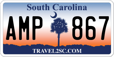 SC license plate AMP867