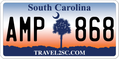 SC license plate AMP868