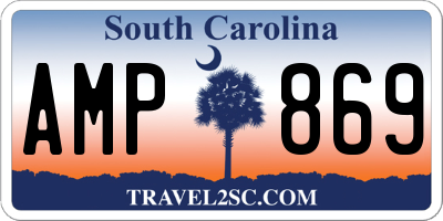 SC license plate AMP869