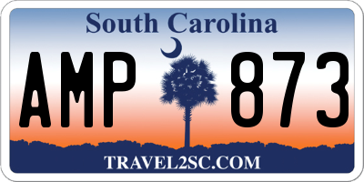 SC license plate AMP873