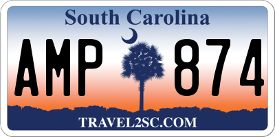 SC license plate AMP874