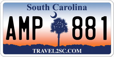 SC license plate AMP881