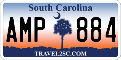 SC license plate AMP884
