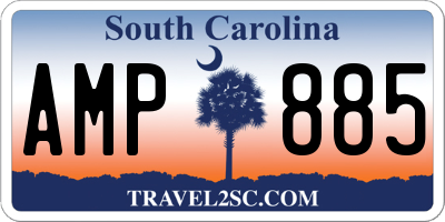 SC license plate AMP885