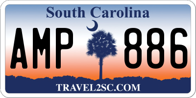 SC license plate AMP886