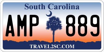 SC license plate AMP889