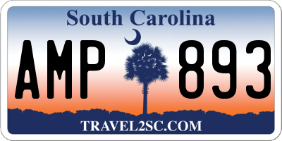 SC license plate AMP893