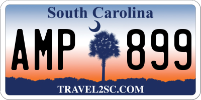 SC license plate AMP899