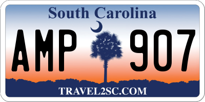 SC license plate AMP907