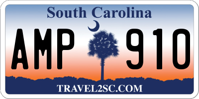 SC license plate AMP910