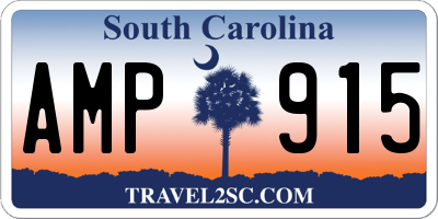 SC license plate AMP915