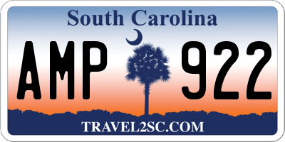 SC license plate AMP922