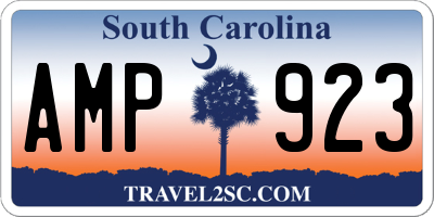 SC license plate AMP923