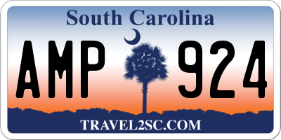 SC license plate AMP924