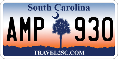 SC license plate AMP930