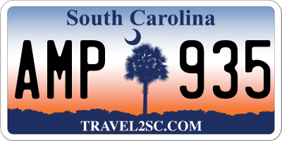 SC license plate AMP935