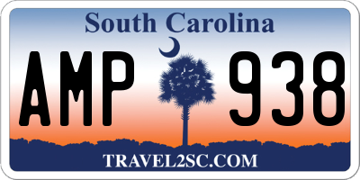 SC license plate AMP938