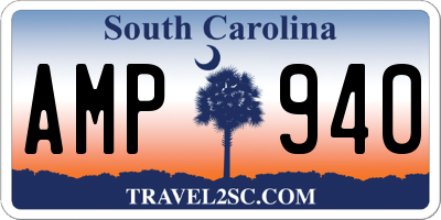 SC license plate AMP940