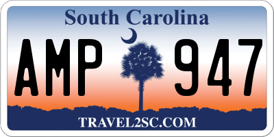 SC license plate AMP947