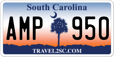 SC license plate AMP950