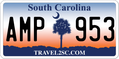 SC license plate AMP953
