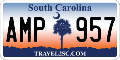 SC license plate AMP957
