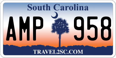 SC license plate AMP958