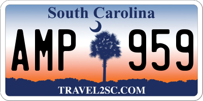SC license plate AMP959