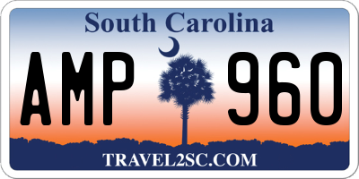 SC license plate AMP960