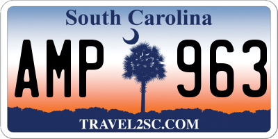 SC license plate AMP963