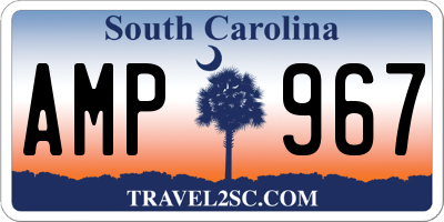 SC license plate AMP967