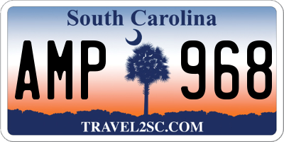 SC license plate AMP968
