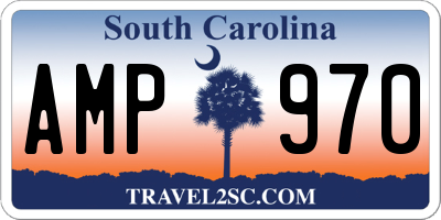 SC license plate AMP970